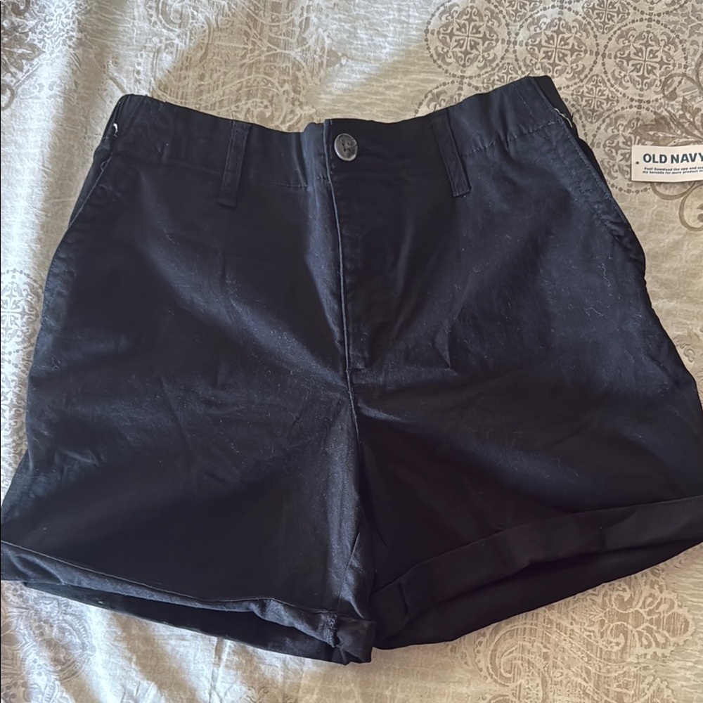 Old Navy Black High Rise OG Chino Shorts
